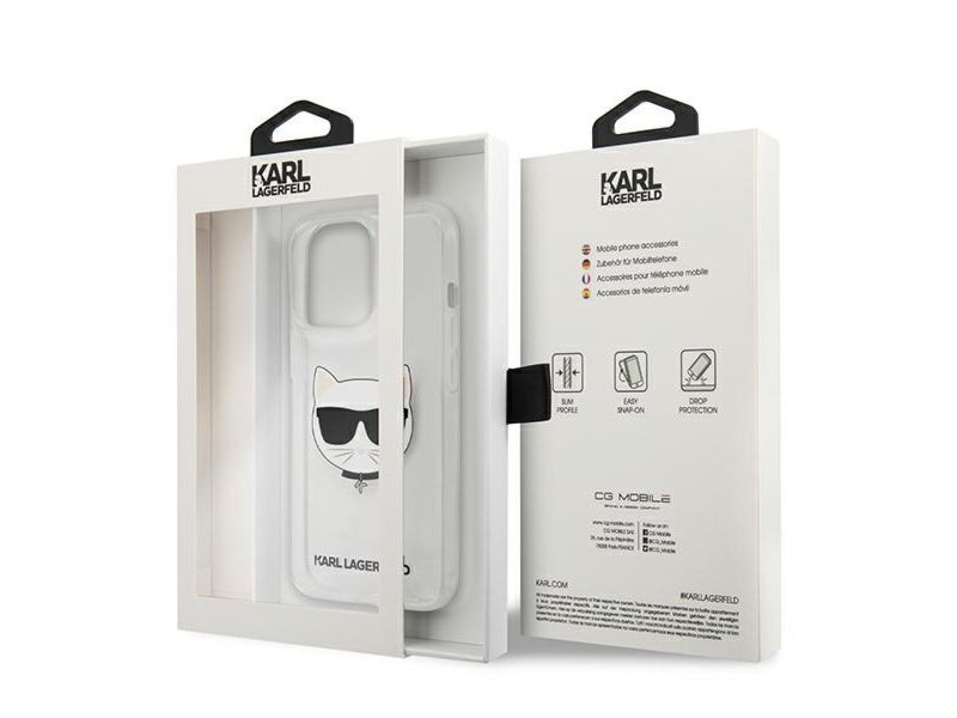 Karl Lagerfeld Choupette Head Case for iPhone 13 Pro Max - Transparent
