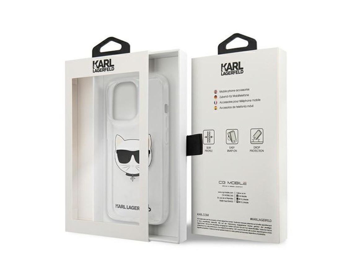 Karl Lagerfeld Choupette Head Case for iPhone 13 Pro Max - Transparent