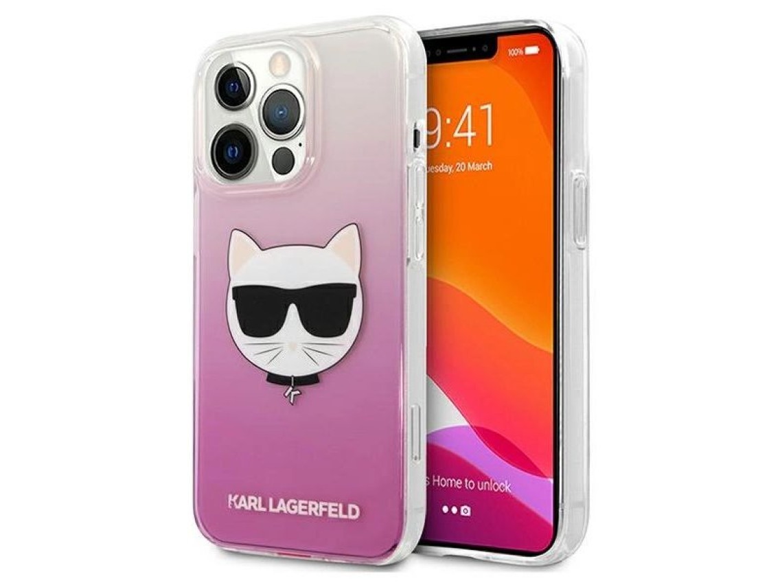 Karl Lagerfeld Choupette Head Case for iPhone 13 Pro Max - Pink