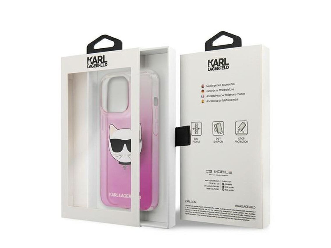 Karl Lagerfeld Choupette Head Case for iPhone 13 Pro Max - Pink