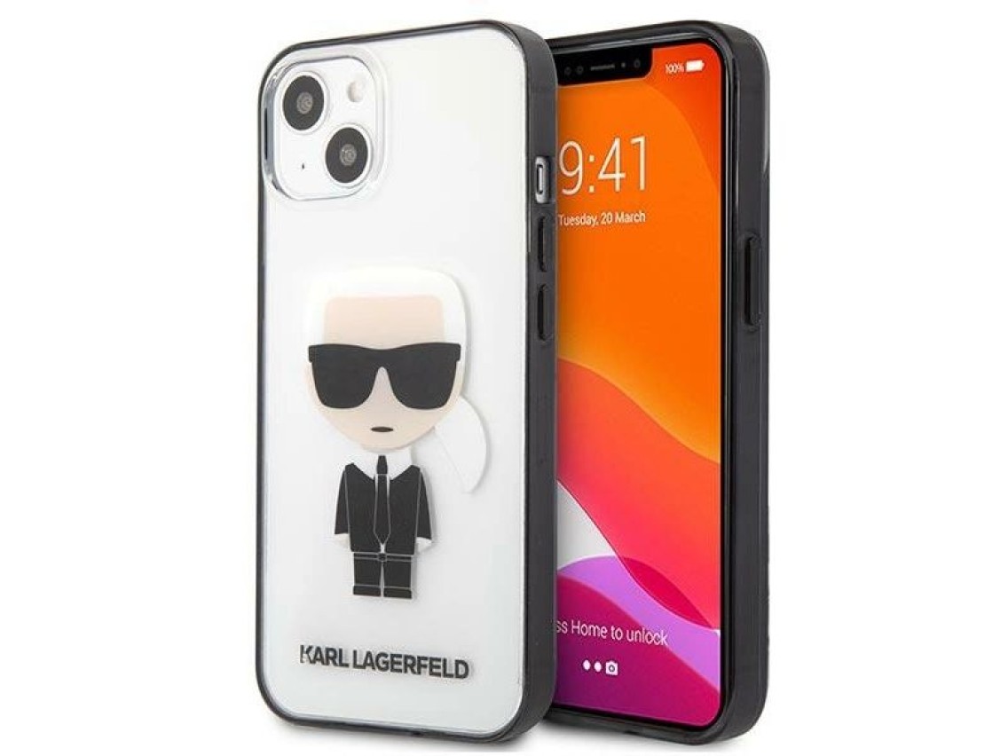 Karl Lagerfeld Iconik Karl Case for iPhone 13 mini - Transparent