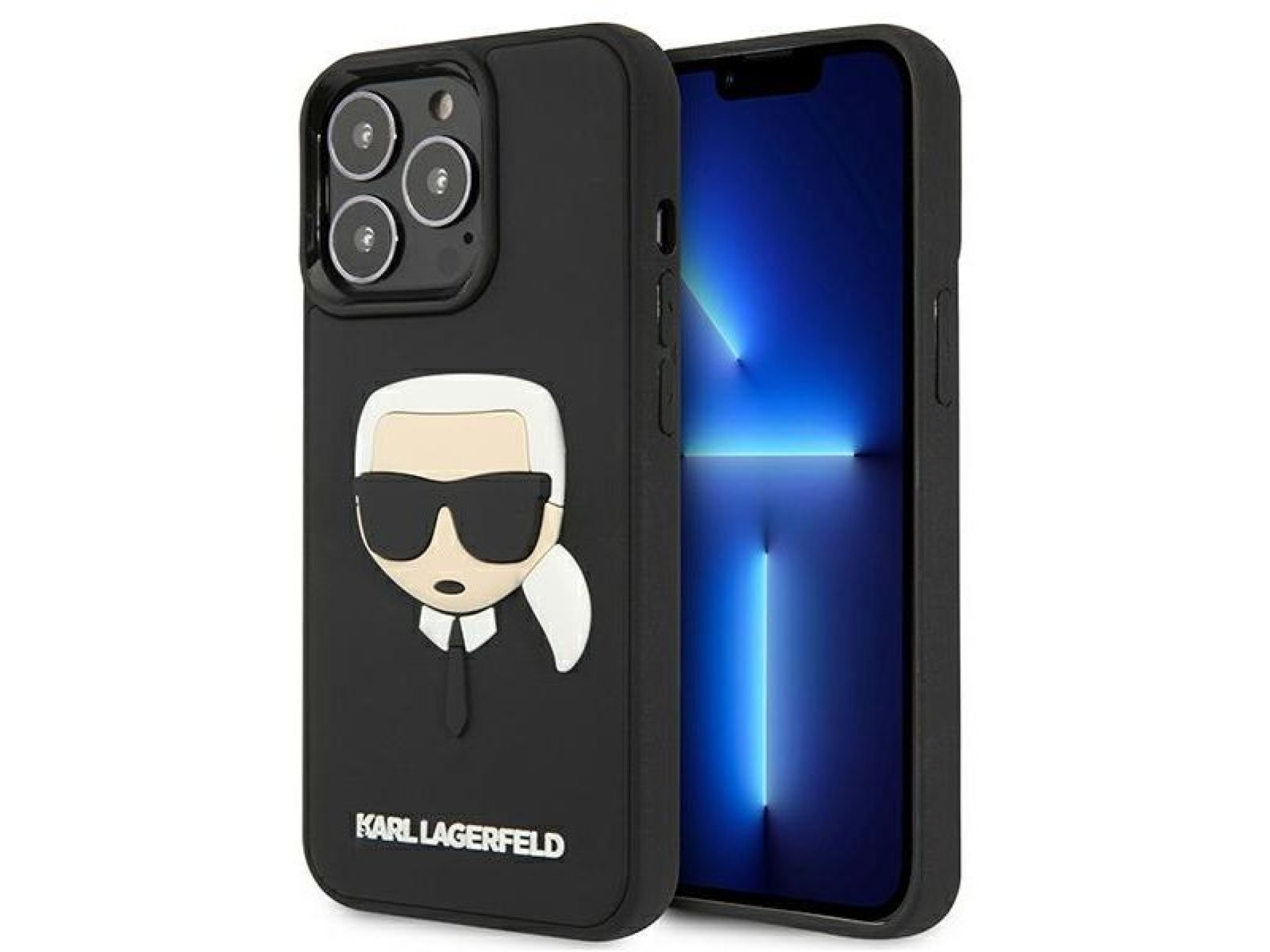 Karl Lagerfeld 3D Rubber Karl's Head Case for iPhone 13 Pro / iPhone 13 - Black