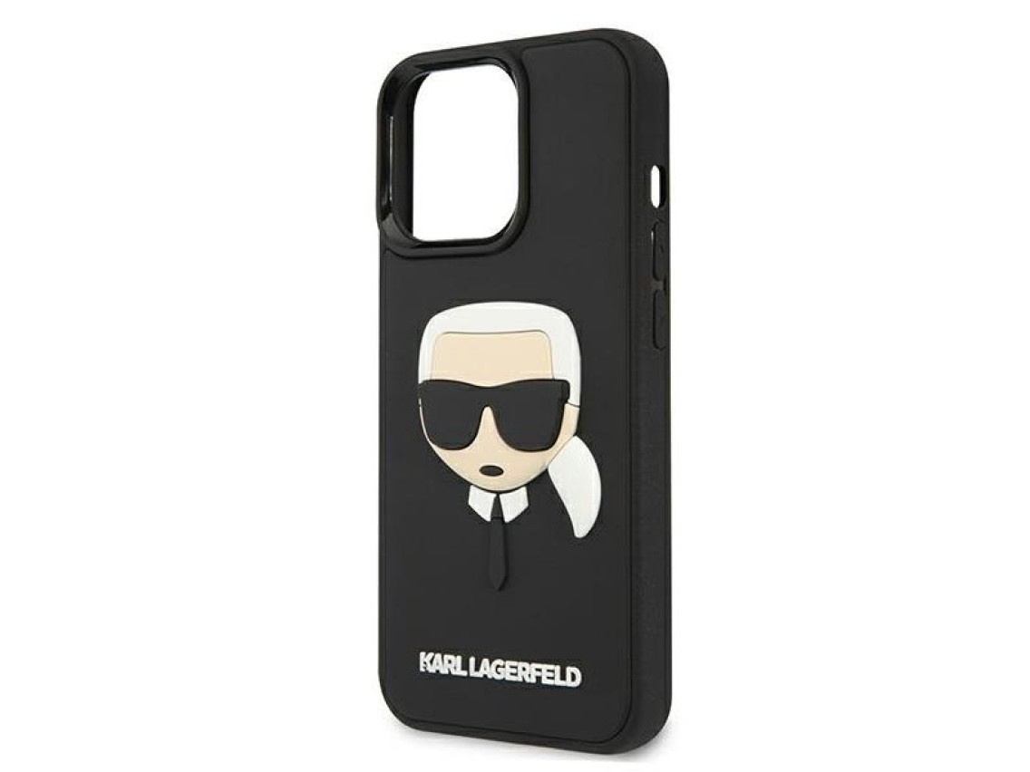 Karl Lagerfeld 3D Rubber Karl's Head Case for iPhone 13 Pro / iPhone 13 - Black
