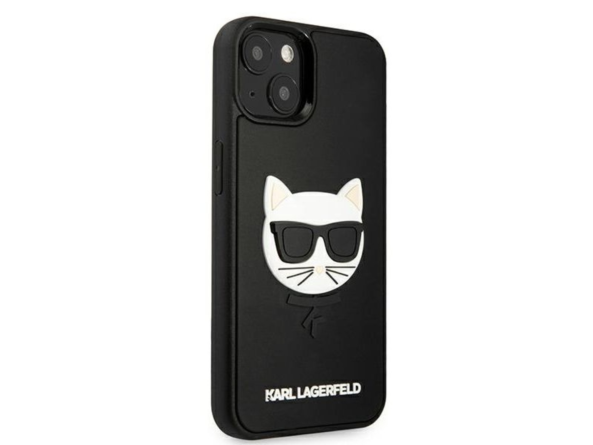 Funda de goma 3D Karl Lagerfeld Choupette para iPhone 13 mini - Negra