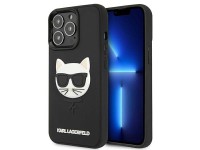 Funda de goma 3D Karl Lagerfeld Choupette para iPhone 13 Pro / iPhone 13 - Negra
