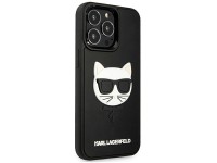 Capa de borracha 3D Choupette de Karl Lagerfeld para iPhone 13 Pro / iPhone 13 - Preta