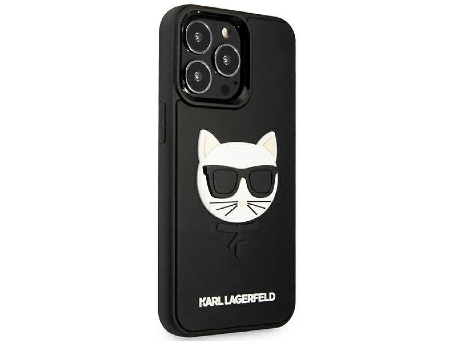 Capa de borracha 3D Choupette de Karl Lagerfeld para iPhone 13 Pro / iPhone 13 - Preta