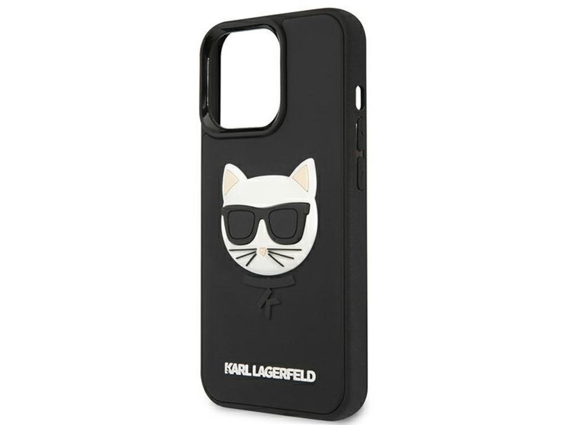 Capa de borracha 3D Choupette de Karl Lagerfeld para iPhone 13 Pro / iPhone 13 - Preta