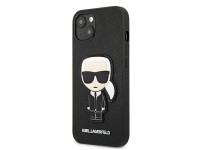 Funda Karl Lagerfeld Saffiano Ikonik Karl's Patch para iPhone 13 mini - Negra Funda Karl Lagerfeld Saffiano Ikonik Karl's Patch para iPhone 13 mini - Negra