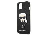 Funda Karl Lagerfeld Saffiano Ikonik Karl's Patch para iPhone 13 mini - Negra Funda Karl Lagerfeld Saffiano Ikonik Karl's Patch para iPhone 13 mini - Negra