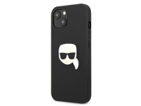 Karl Lagerfeld Leather Ikonik Karl's Head Metal Case for iPhone 13 mini - Black Karl Lagerfeld Leather Ikonik Karl's Head Metal Case for iPhone 13 mini - Black