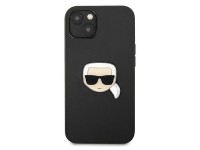 Karl Lagerfeld Leather Ikonik Karl's Head Metal Case for iPhone 13 mini - Black Karl Lagerfeld Leather Ikonik Karl's Head Metal Case for iPhone 13 mini - Black