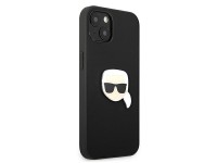 Karl Lagerfeld Leather Ikonik Karl's Head Metal Case for iPhone 13 mini - Black Karl Lagerfeld Leather Ikonik Karl's Head Metal Case for iPhone 13 mini - Black