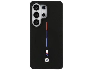 BMW M Silicone Tricolor Line MagSafe Case for Samsung Galaxy S26 Ultra - Black