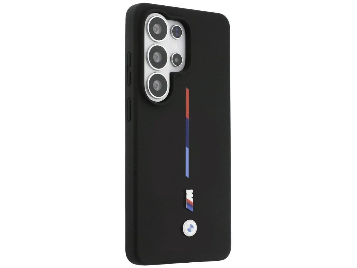 BMW M Silicone Tricolor Line MagSafe Case for Samsung Galaxy S26 Ultra - Black