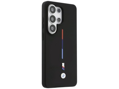 BMW M Silicone Tricolor Line MagSafe Case for Samsung Galaxy S26 Ultra - Black