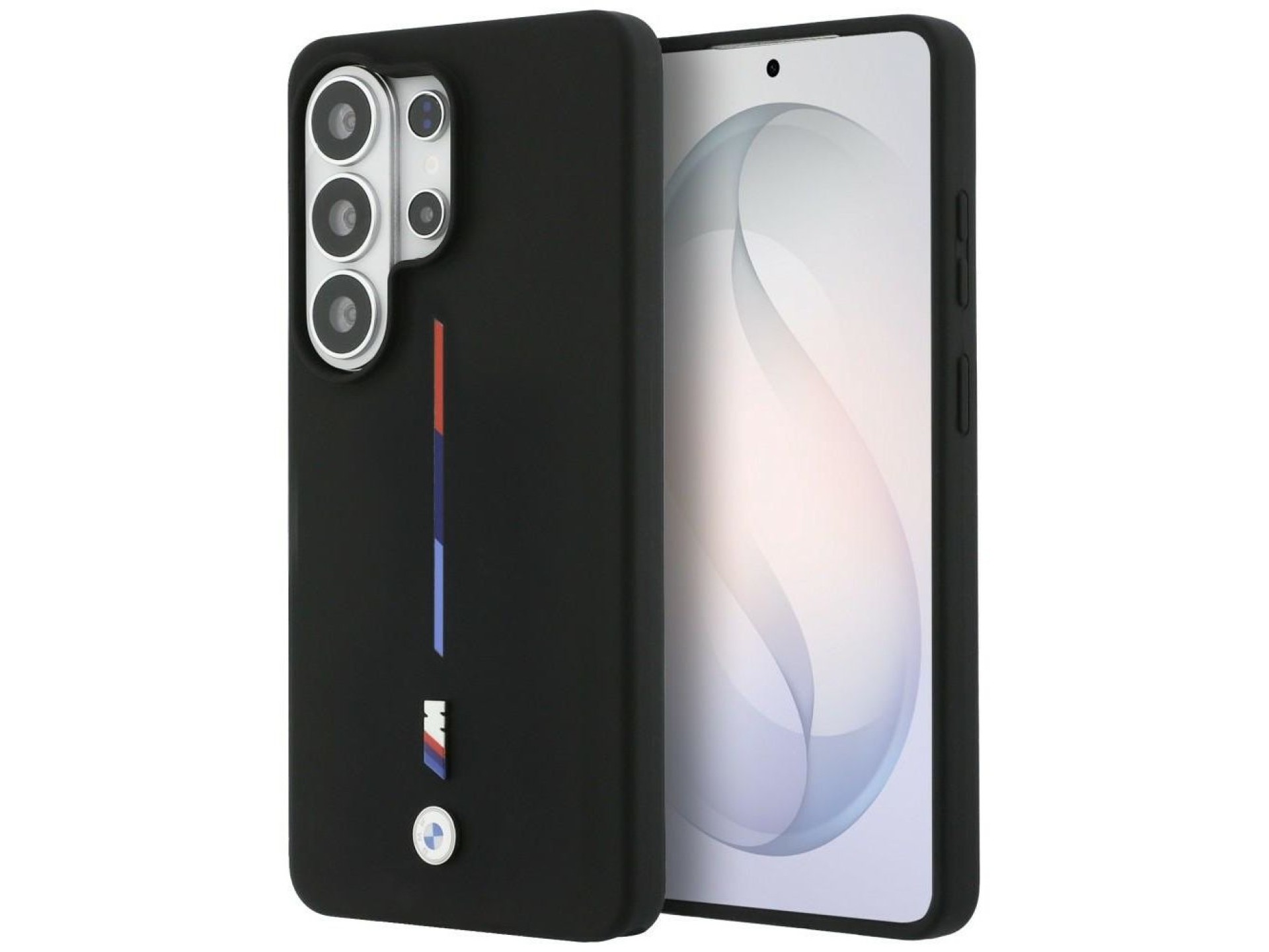 BMW M Silicone Tricolor Line MagSafe Case for Samsung Galaxy S26 Ultra - Black