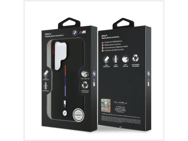 BMW M Silicone Tricolor Line MagSafe Case for Samsung Galaxy S26 Ultra - Black