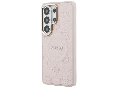 Guess Saffiano Peony Embossed Ring MagSafe Case for Samsung Galaxy S26 Ultra - Pink Guess Saffiano Peony Embossed Ring MagSafe Case for Samsung Galaxy S26 Ultra - Pink