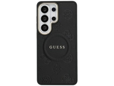 Funda Guess Saffiano Peony con anillo en relieve y MagSafe para Samsung Galaxy S26 Ultra - Negra Funda Guess Saffiano Peony con anillo en relieve y MagSafe para Samsung Galaxy S26 Ultra - Negra