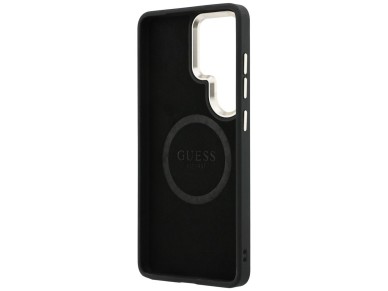 Funda Guess Saffiano Peony con anillo en relieve y MagSafe para Samsung Galaxy S26 Ultra - Negra Funda Guess Saffiano Peony con anillo en relieve y MagSafe para Samsung Galaxy S26 Ultra - Negra