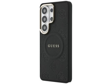 Funda Guess Saffiano Peony con anillo en relieve y MagSafe para Samsung Galaxy S26 Ultra - Negra Funda Guess Saffiano Peony con anillo en relieve y MagSafe para Samsung Galaxy S26 Ultra - Negra