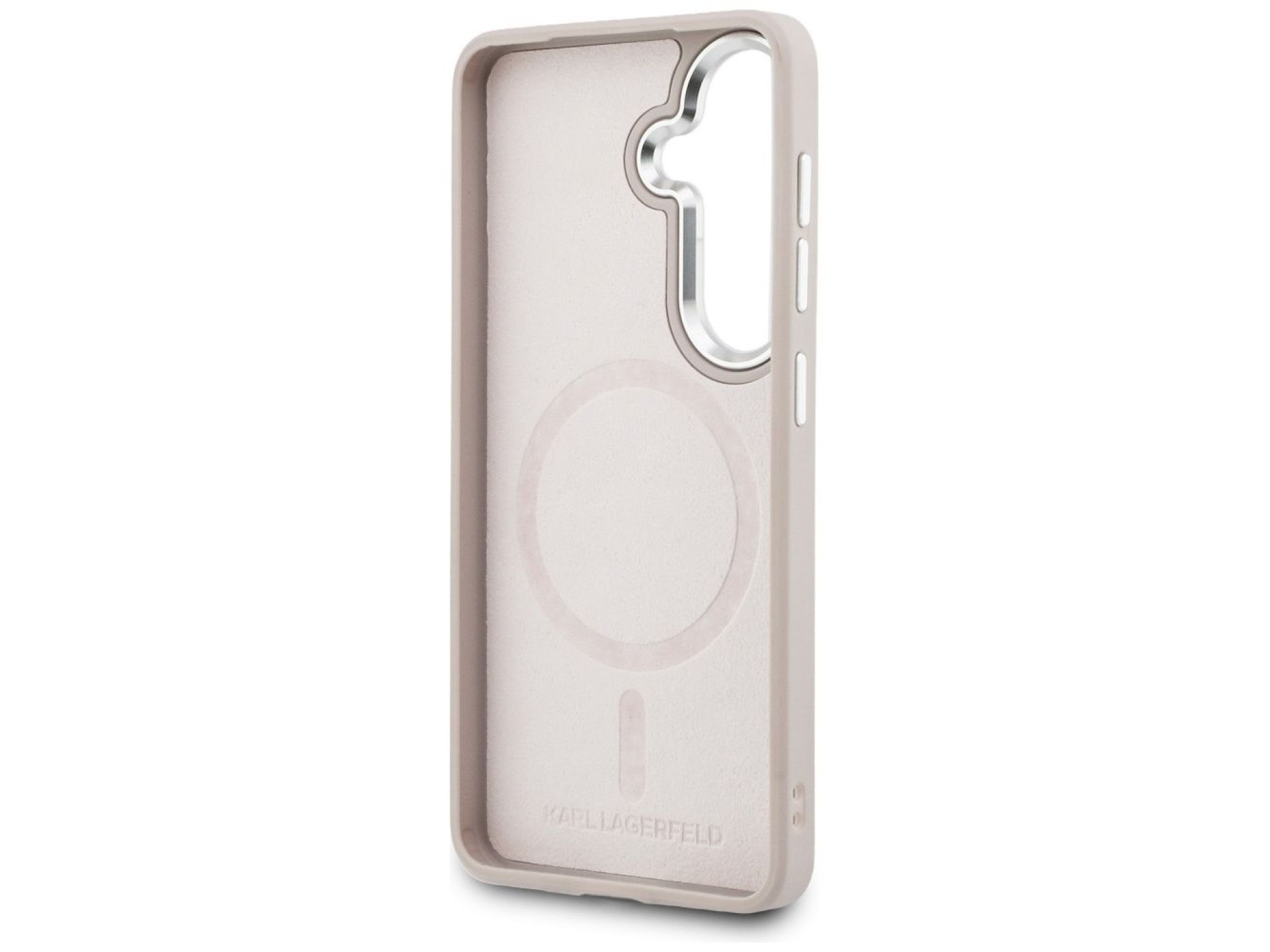 Funda MagSafe con anillo en relieve y logotipo RSG de Karl Lagerfeld para Samsung Galaxy S26+ - Rosa
