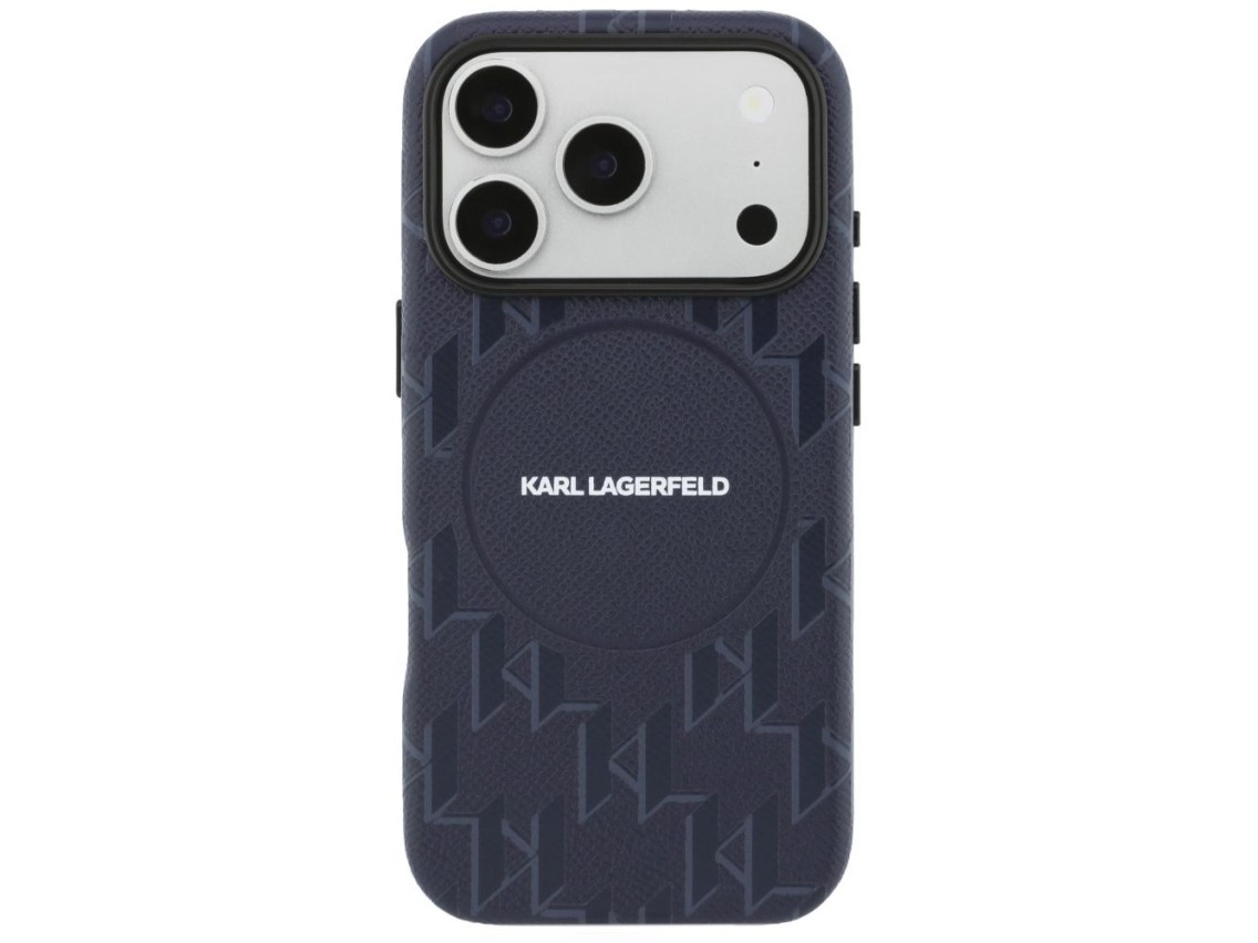 Karl Lagerfeld Monogram Logo MagSafe Case for iPhone 17 Pro Max - Blue