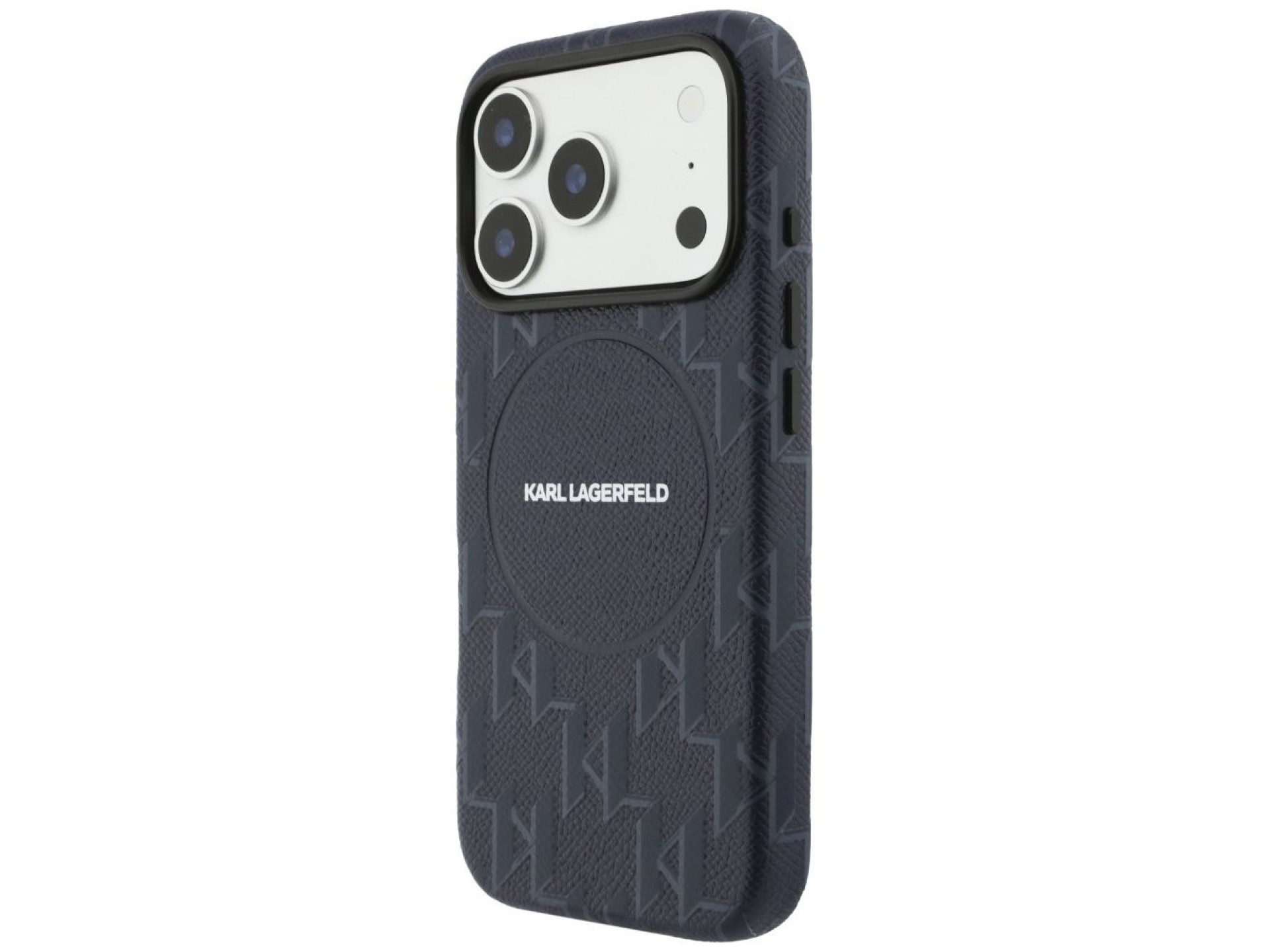 Karl Lagerfeld Monogram Logo MagSafe Case for iPhone 17 Pro Max - Blue