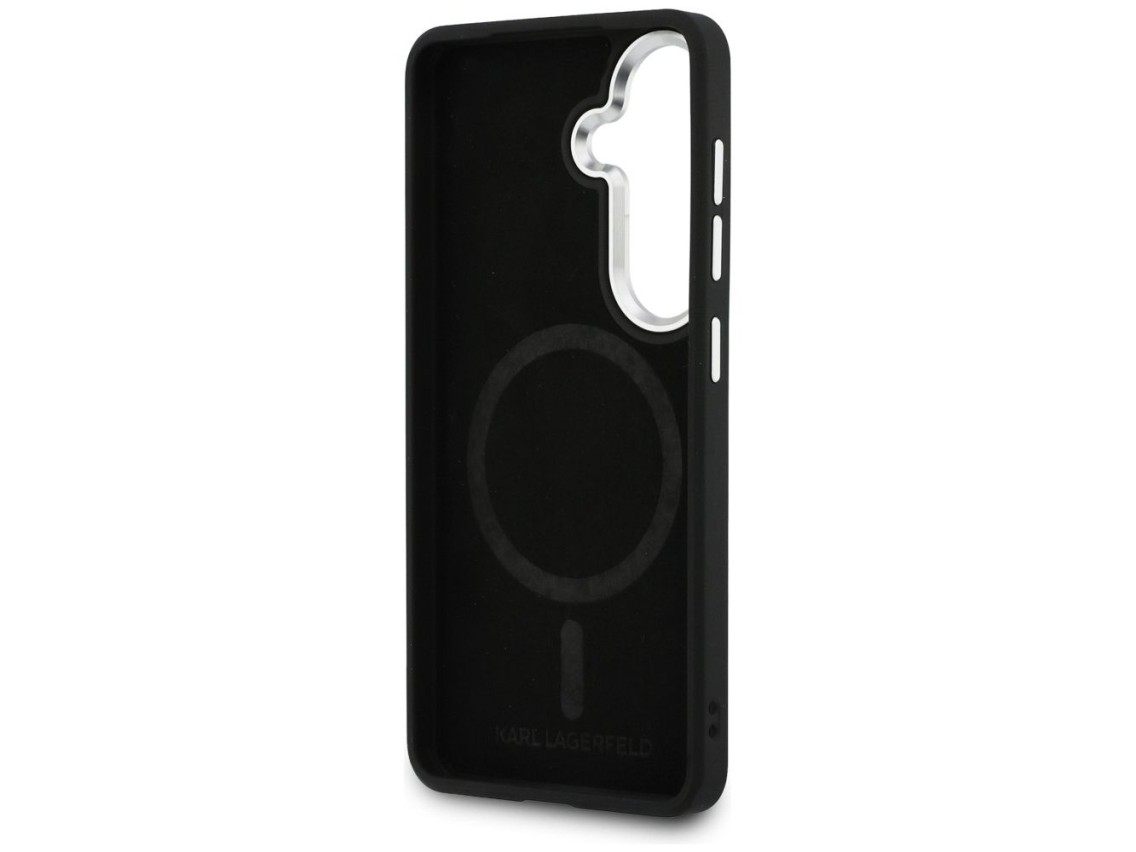 Capa MagSafe com logotipo RSG em relevo de Karl Lagerfeld para Samsung Galaxy S26+ - Preta