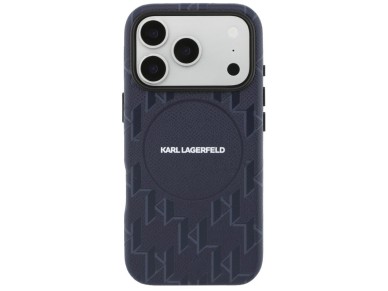 Capa MagSafe com o logotipo monogramado de Karl Lagerfeld para iPhone 17 Pro Max - Azul