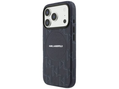 Karl Lagerfeld Monogram Logo MagSafe Case for iPhone 17 Pro - Blue Karl Lagerfeld Monogram Logo MagSafe Case for iPhone 17 Pro - Blue