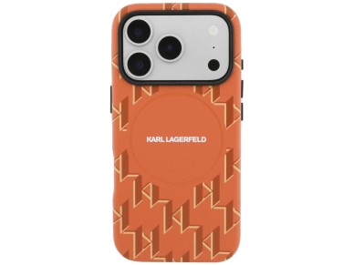 Karl Lagerfeld Monogram Logo MagSafe Case for iPhone 17 Pro - Orange Karl Lagerfeld Monogram Logo MagSafe Case for iPhone 17 Pro - Orange