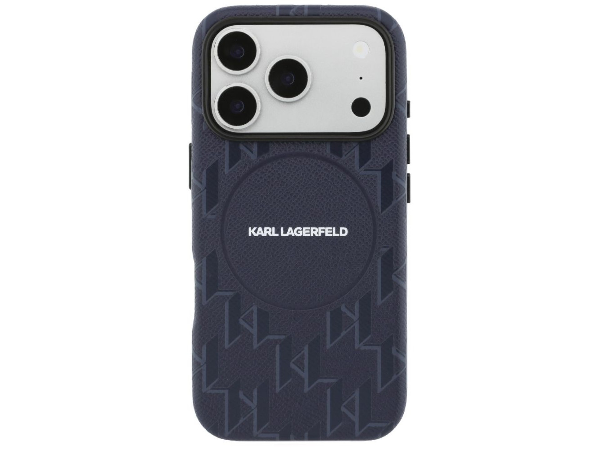 Capa MagSafe com o logotipo Monogram de Karl Lagerfeld para iPhone 17 Pro - Azul