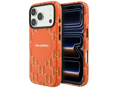 Funda MagSafe con monograma de Karl Lagerfeld para iPhone 17 Pro Max - Naranja Funda MagSafe con monograma de Karl Lagerfeld para iPhone 17 Pro Max - Naranja