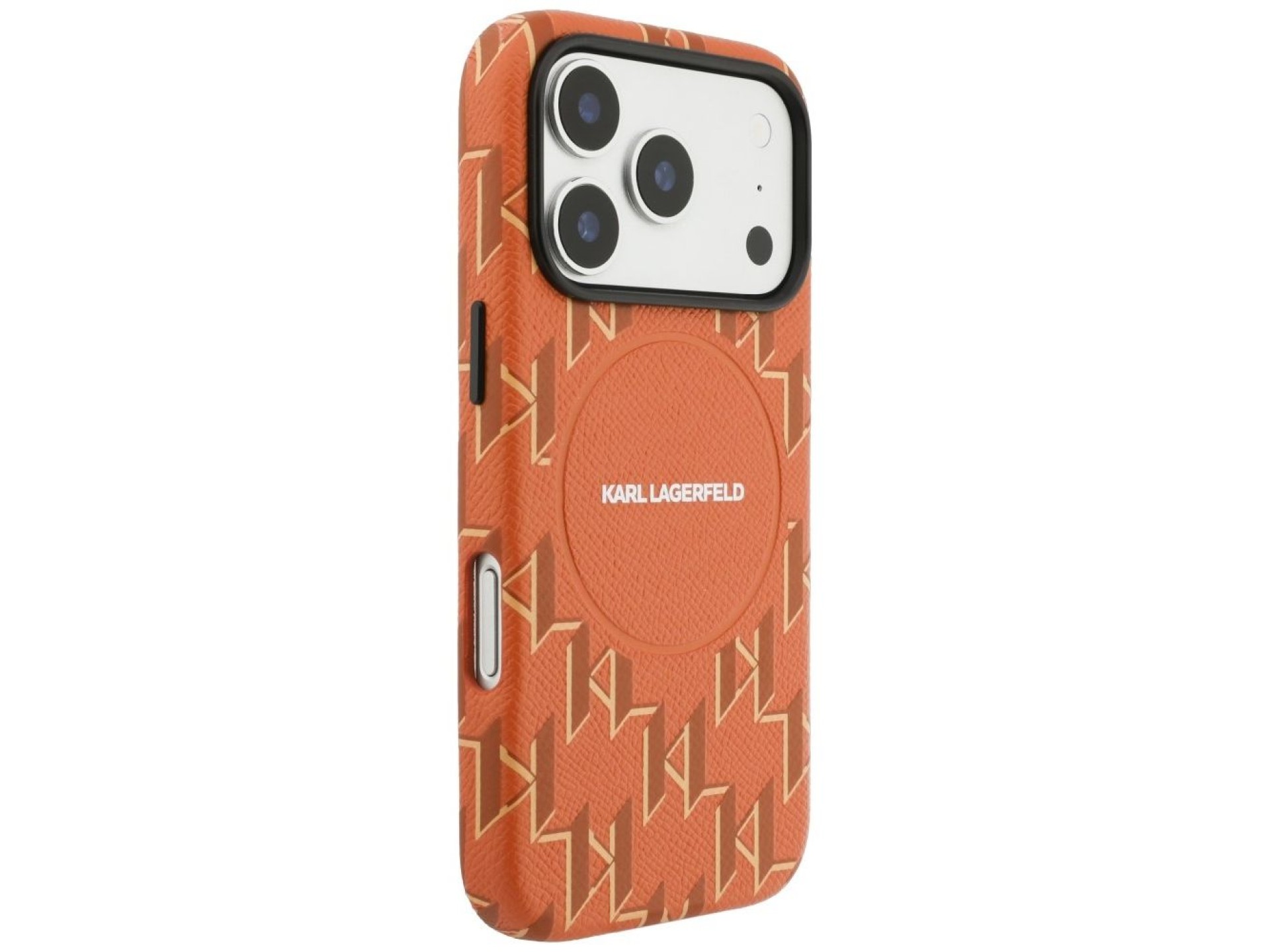 Capa MagSafe com o logotipo Monogram de Karl Lagerfeld para iPhone 17 Pro - Laranja