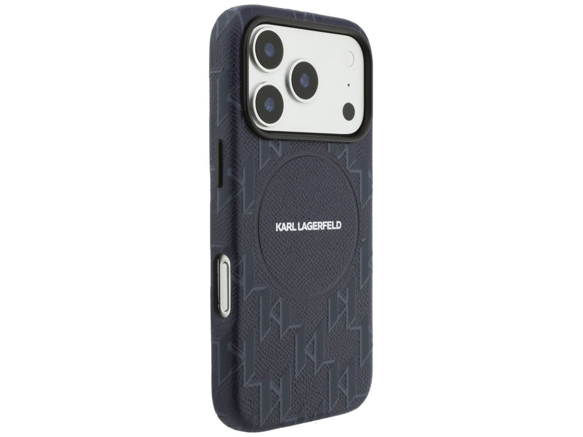 Capa MagSafe com o logotipo Monogram de Karl Lagerfeld para iPhone 17 Pro - Azul