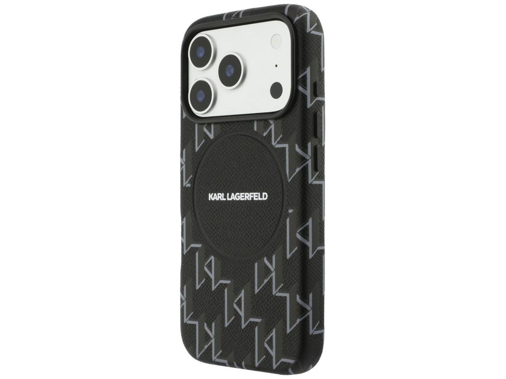Karl Lagerfeld Monogram Logo MagSafe Case for iPhone 17 Pro Max - Black