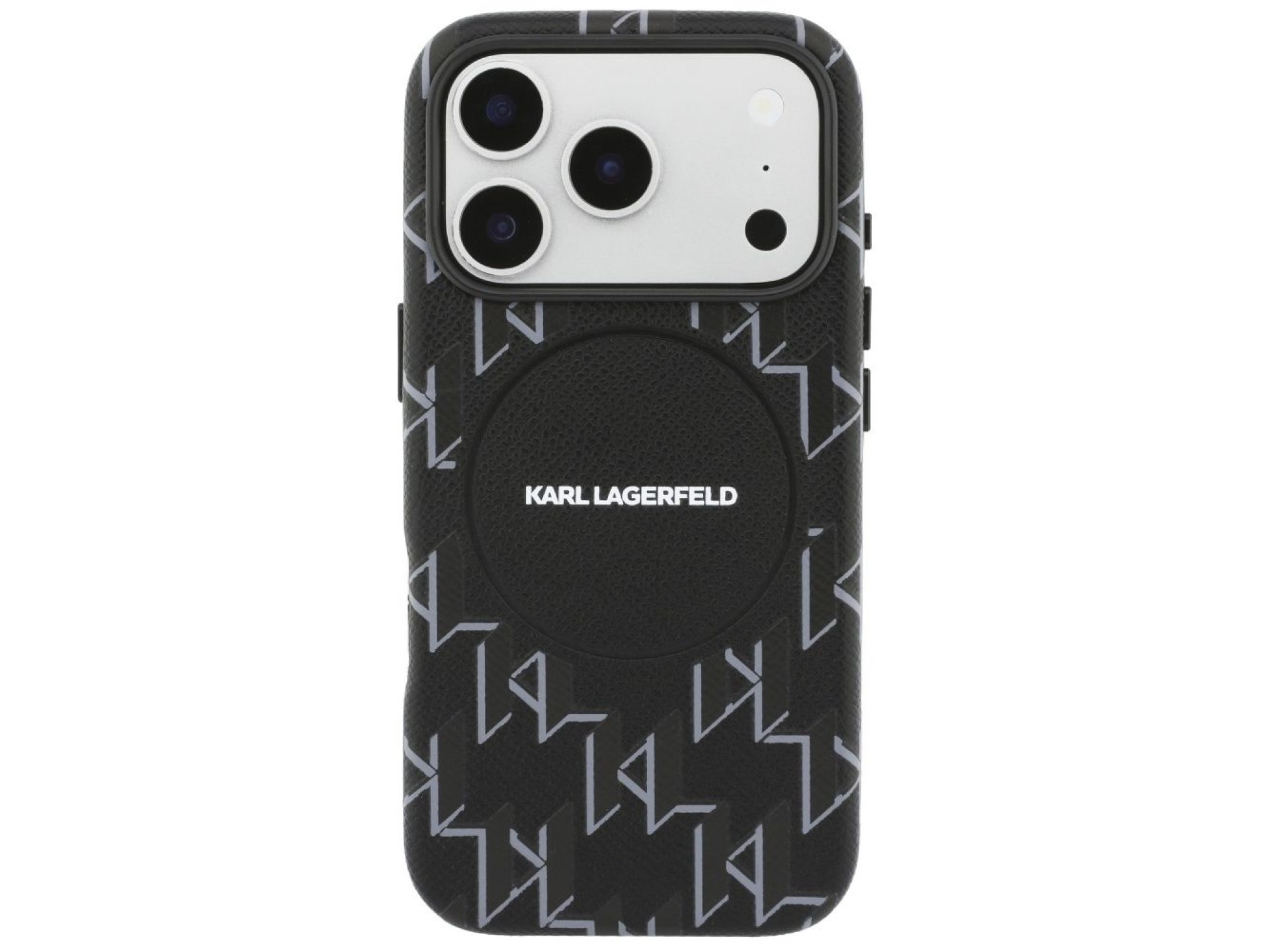 Karl Lagerfeld Monogram Logo MagSafe Case for iPhone 17 Pro - Black