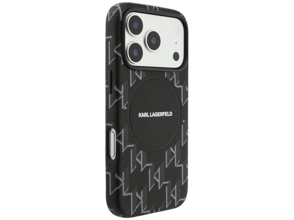 Karl Lagerfeld Monogram Logo MagSafe Case for iPhone 17 Pro Max - Black