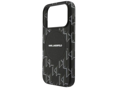 Karl Lagerfeld Monogram Logo MagSafe Case for iPhone 17 Pro Max - Black Karl Lagerfeld Monogram Logo MagSafe Case for iPhone 17 Pro Max - Black