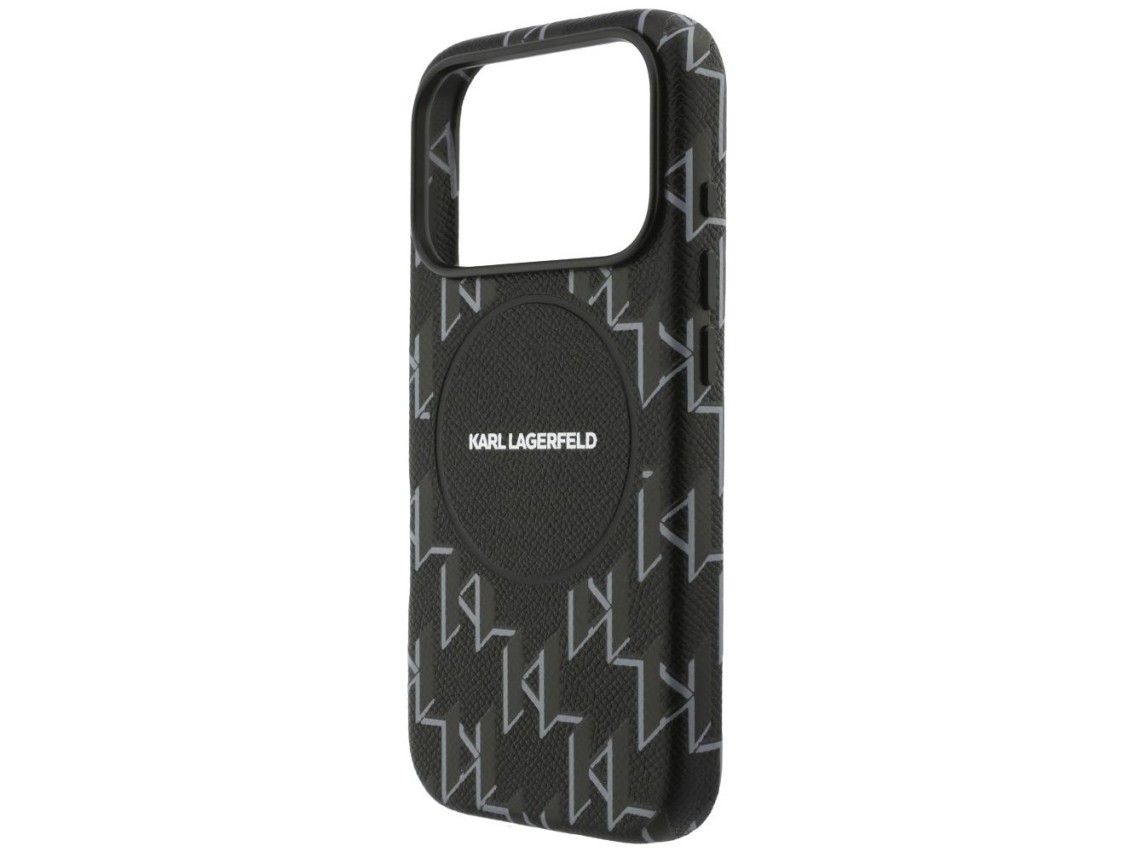 Karl Lagerfeld Monogram Logo MagSafe Case for iPhone 17 Pro - Black