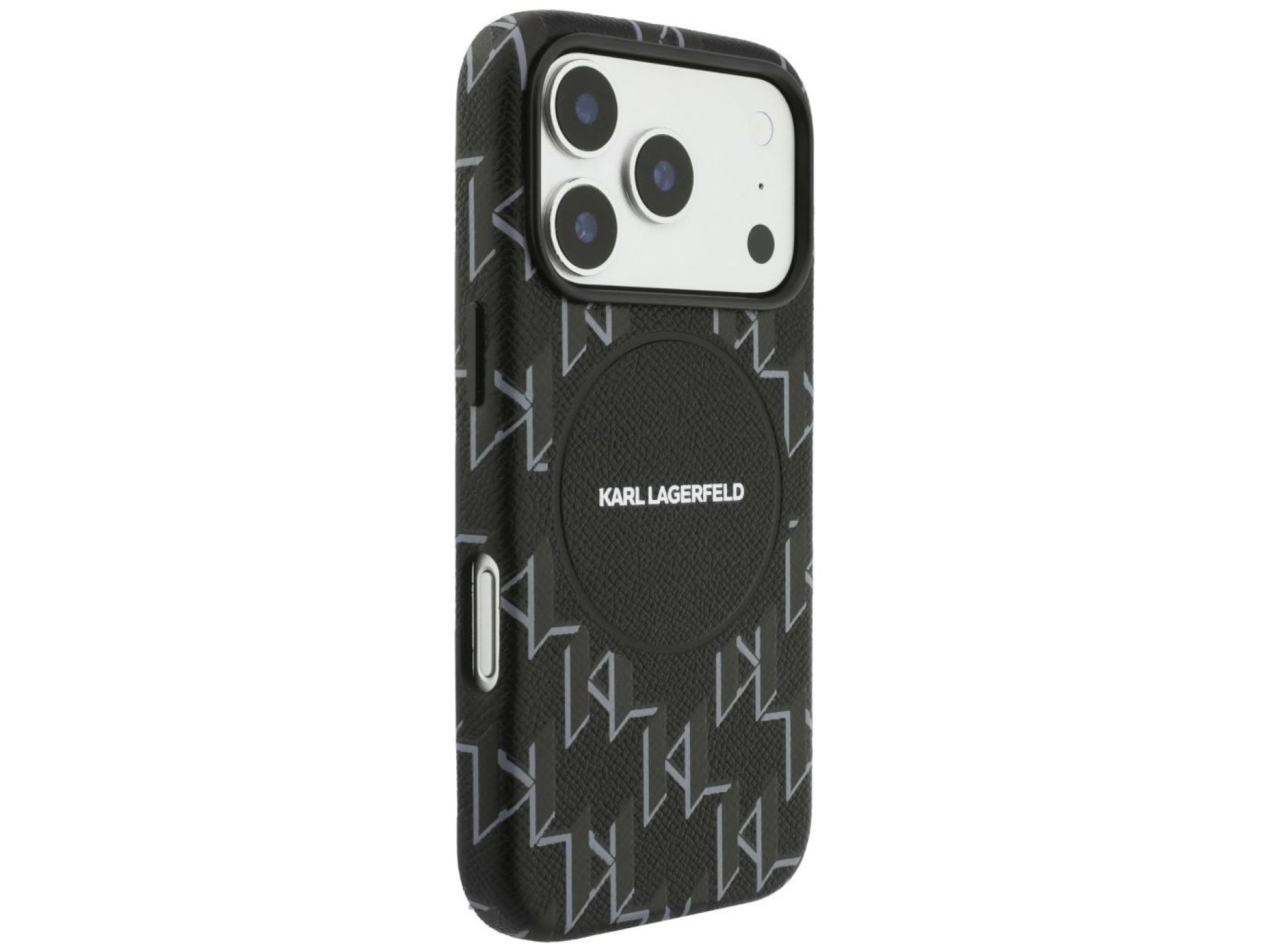 Karl Lagerfeld Monogram Logo MagSafe Case for iPhone 17 Pro - Black