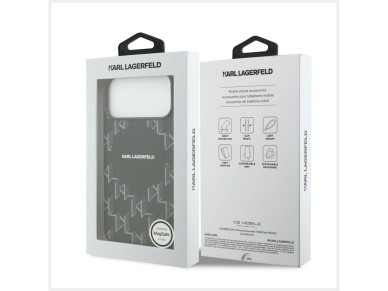 Karl Lagerfeld Monogram Logo MagSafe Case for iPhone 17 Pro Max - Black Karl Lagerfeld Monogram Logo MagSafe Case for iPhone 17 Pro Max - Black