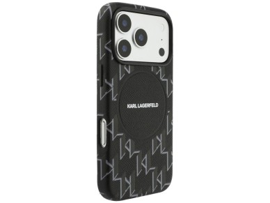 Karl Lagerfeld Monogram Logo MagSafe Case for iPhone 17 Pro Max - Black Karl Lagerfeld Monogram Logo MagSafe Case for iPhone 17 Pro Max - Black