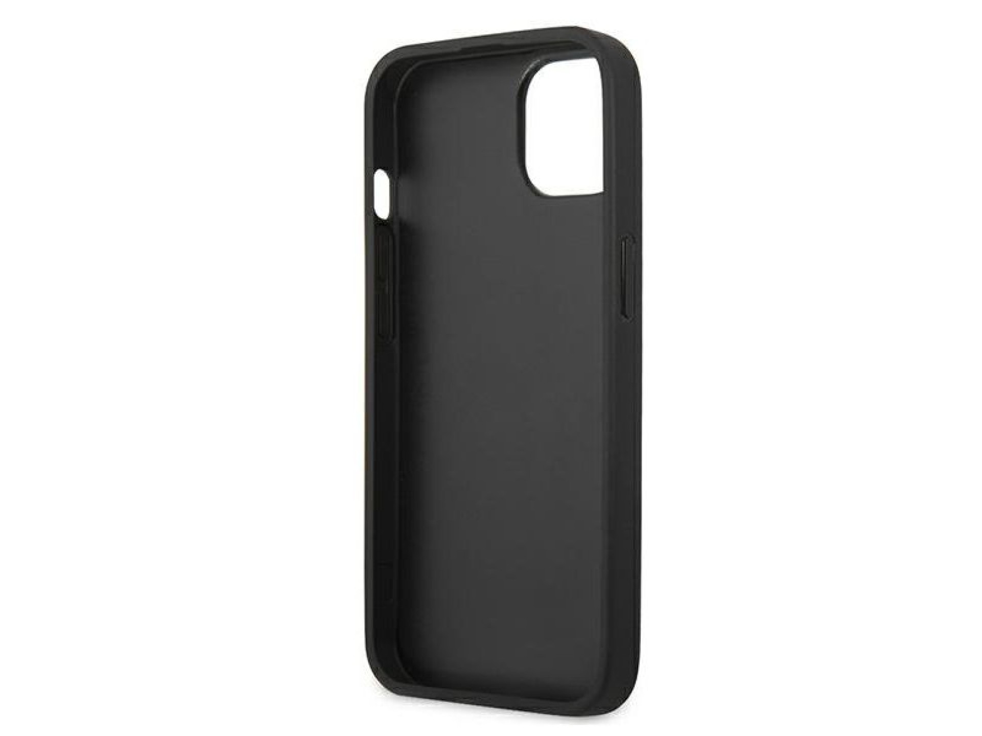 Karl Lagerfeld Leather Ikonik Karl's Head Metal Case for iPhone 13 mini - Black