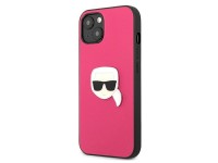 Karl Lagerfeld Leather Ikonik Karl's Head Metal Case for iPhone 13 mini - Pink Karl Lagerfeld Leather Ikonik Karl's Head Metal Case for iPhone 13 mini - Pink