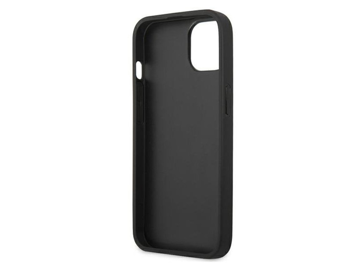 Karl Lagerfeld Leather Ikonik Karl's Head Metal Case for iPhone 13 mini - Pink