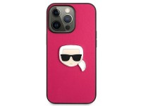 Karl Lagerfeld Leather Ikonik Karl's Head Metal Case for iPhone 13 Pro / 13 6.1" - Pink Karl Lagerfeld Leather Ikonik Karl's Head Metal Case for iPhone 13 Pro / 13 6.1" - Pink