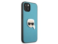 Funda de piel Karl Lagerfeld Ikonik Karl's Head Metal para iPhone 13 mini - Azul Funda de piel Karl Lagerfeld Ikonik Karl's Head Metal para iPhone 13 mini - Azul
